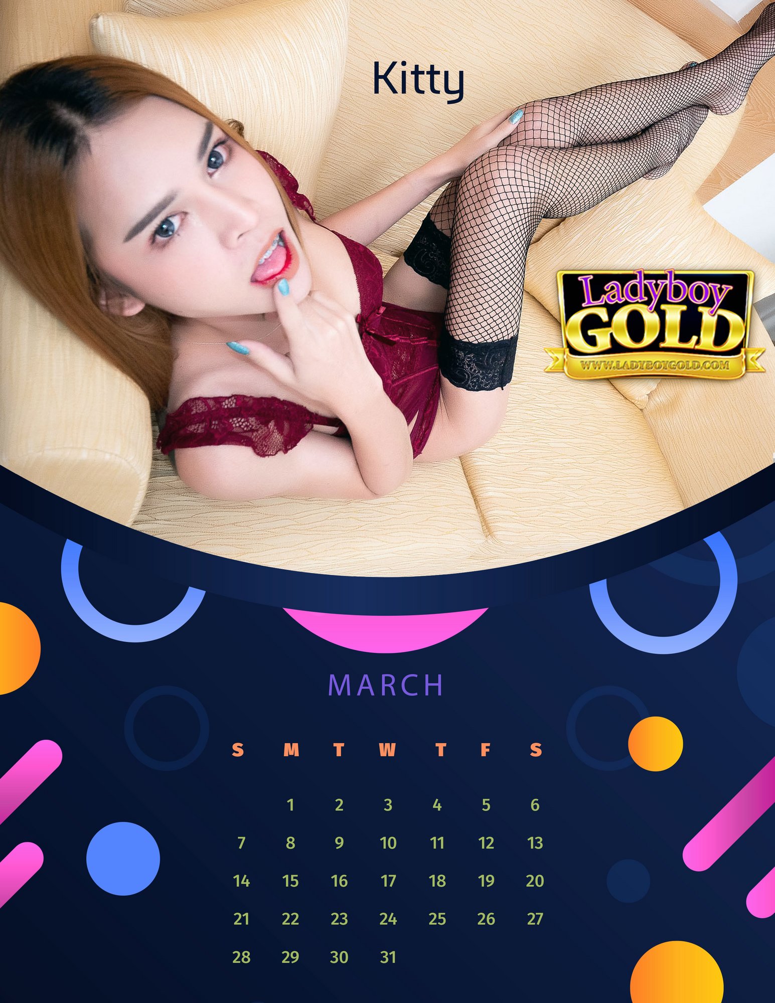 Ladyboy Gold Calendar 2021